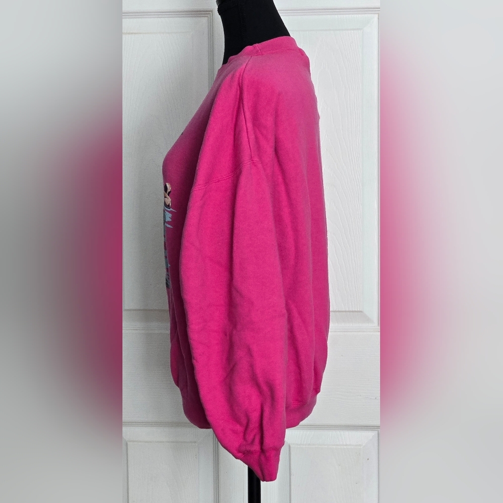 Loon Sweatshirt with Monica Closs Art, Whistler, BC, Canada Pink Graphic, Size M - Picture 9 of 11
